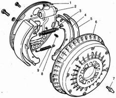 Описание: тормозной механизм заднего колеса ваз 2110-ваз 2111-ваз 2112